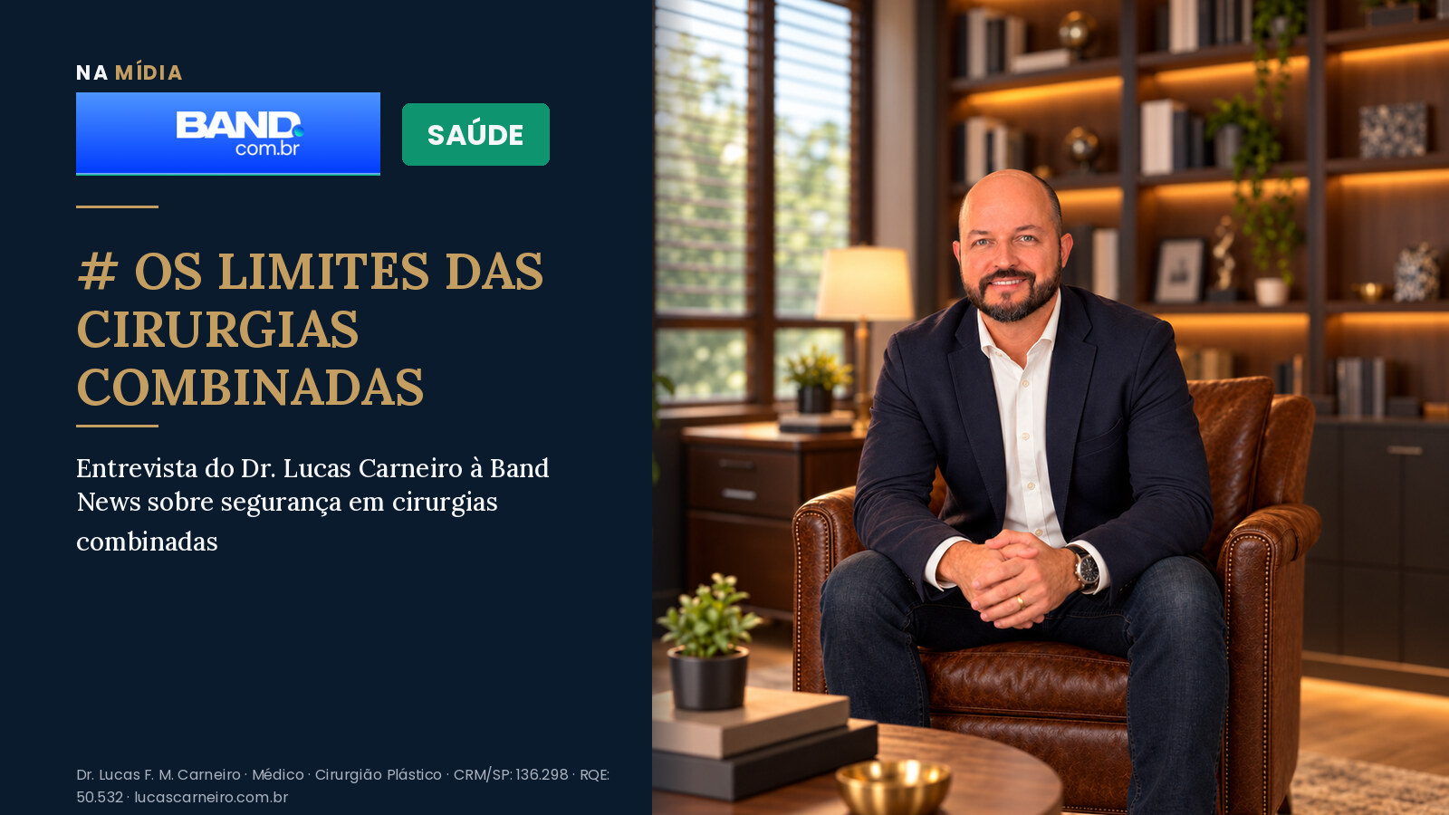 Capa do artigo: Na Band News: Os Limites das Cirurgias Plásticas Combinadas