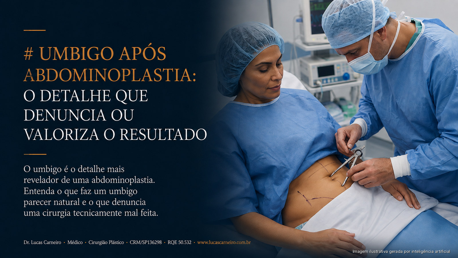 Capa do artigo relacionado: Umbigo após abdominoplastia: o detalhe que denuncia ou valoriza o resultado